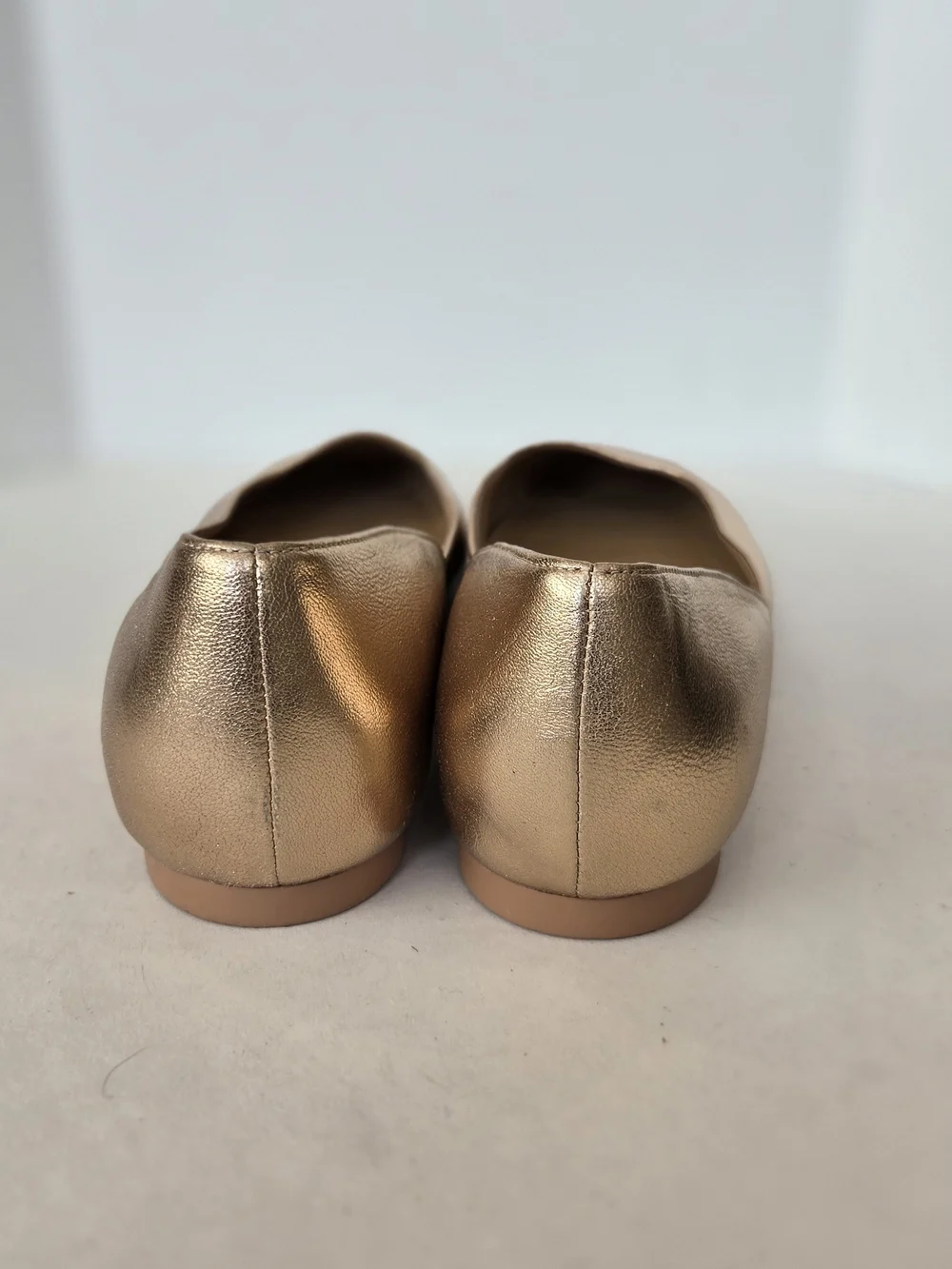 Naturalizer Women's Metallic Rose Gold Square-Toe Flats